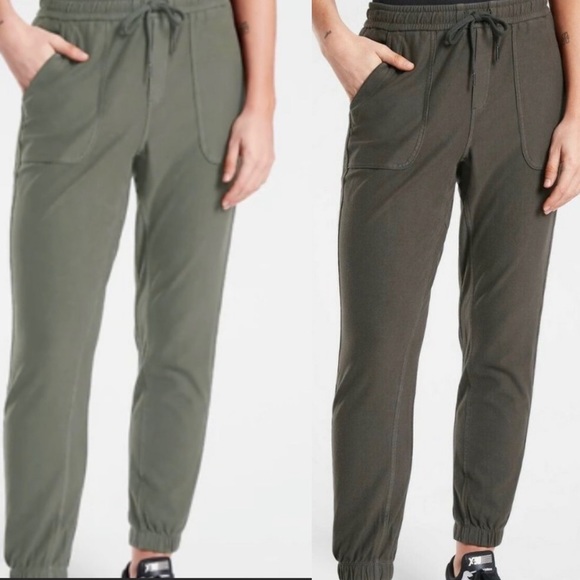 Athleta Pants - Athleta Palm Cypress Green Farallon Joggers Pants Set of TWO